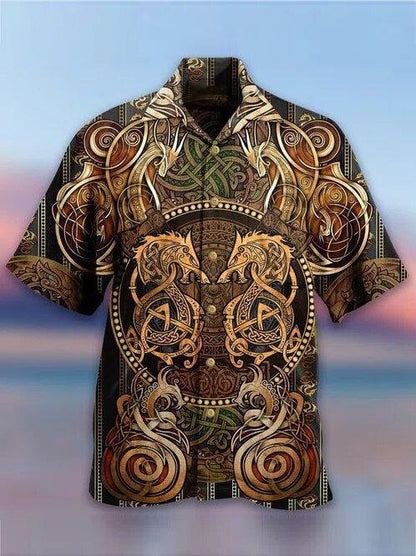 Dragon Pattern Hawaii Shirt | Unique Beach Hawaiian