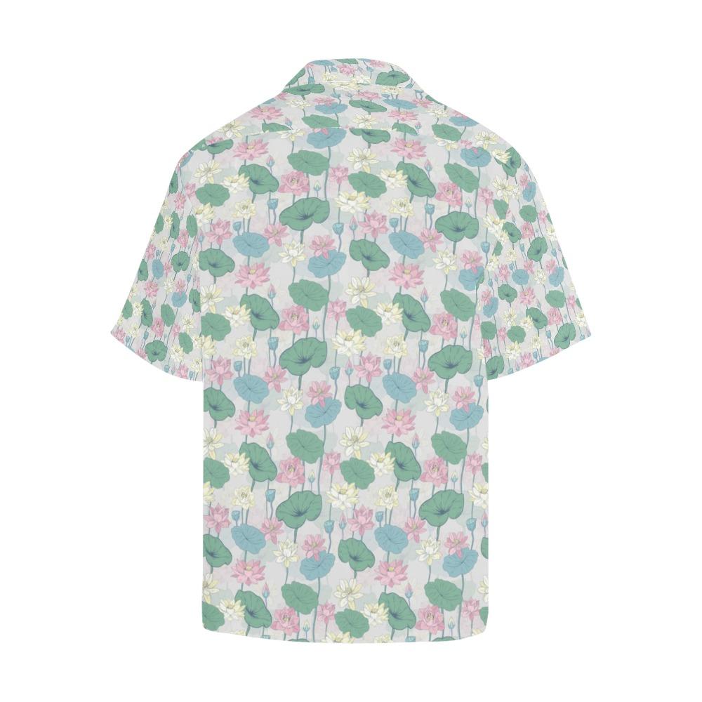 Water Lily Print Design Hawaiian Shirt