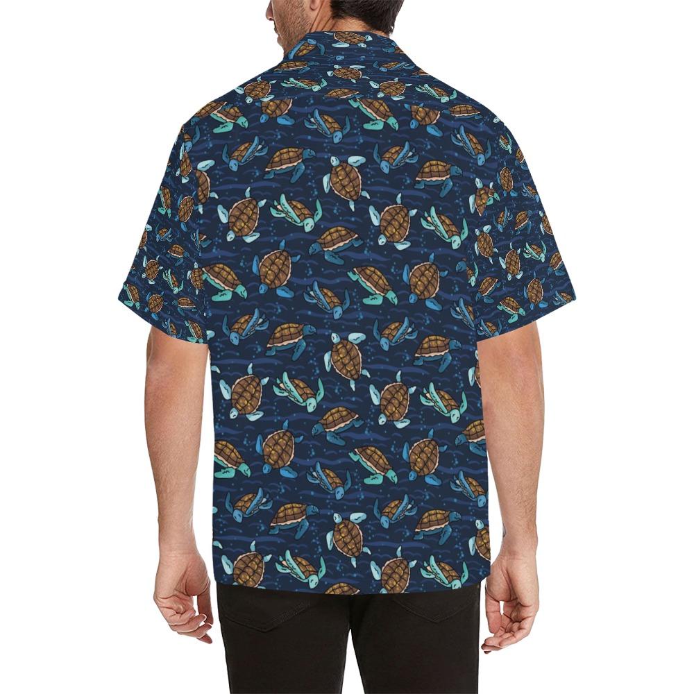 Sea Turtle Print Design Hawaiian Shirt