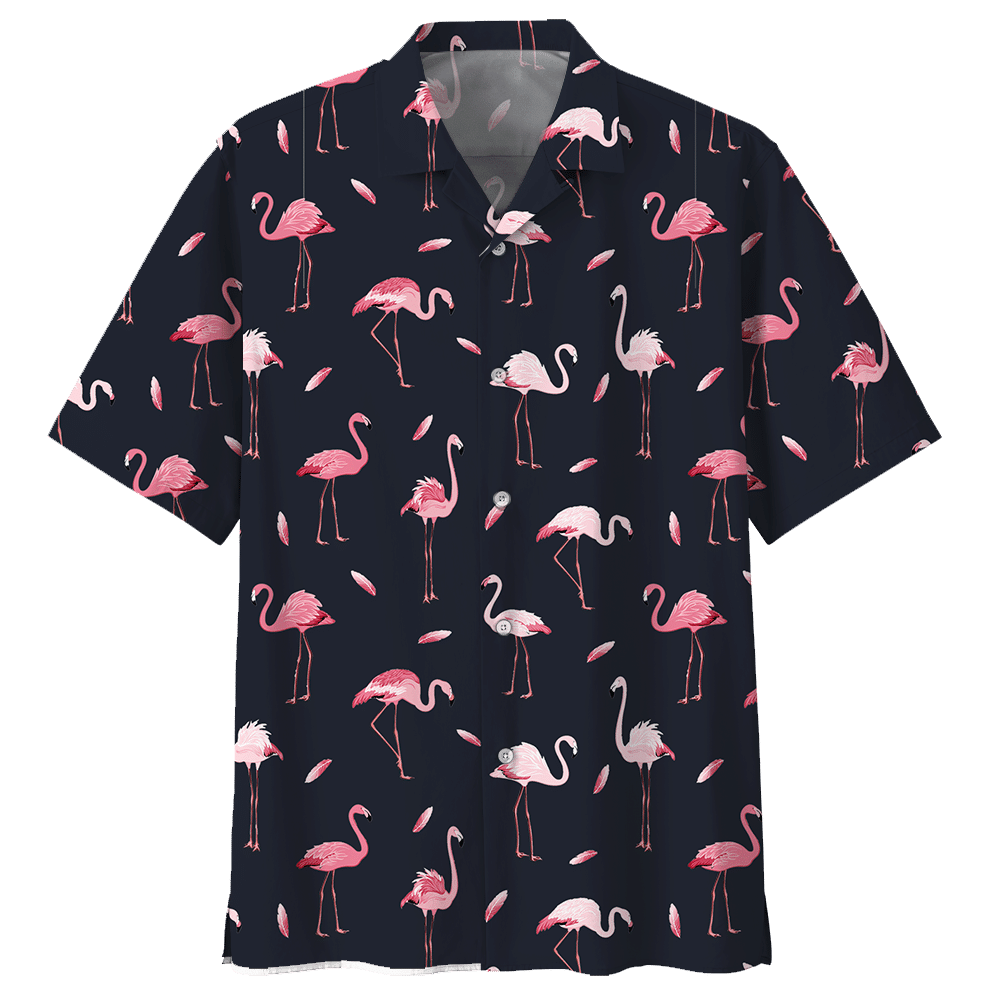 Flamingo  Black High Quality Unisex Hawaiian Shirt For Men And Women Dhc17063838