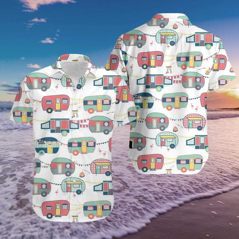 Camping Bus Hawaiian Shirts 