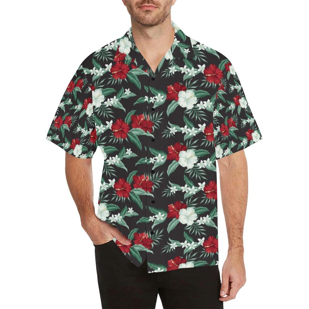Tropical Flower Print Design Hawaiian Shirt