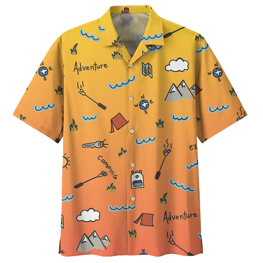 Camping  Orange Awesome Design Unisex Hawaiian Shirt For Men And Women Dhc17063854