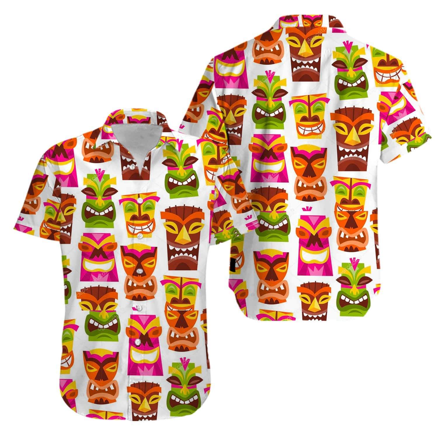 Tiki Funny Aloha Hawaiian Shirts #V