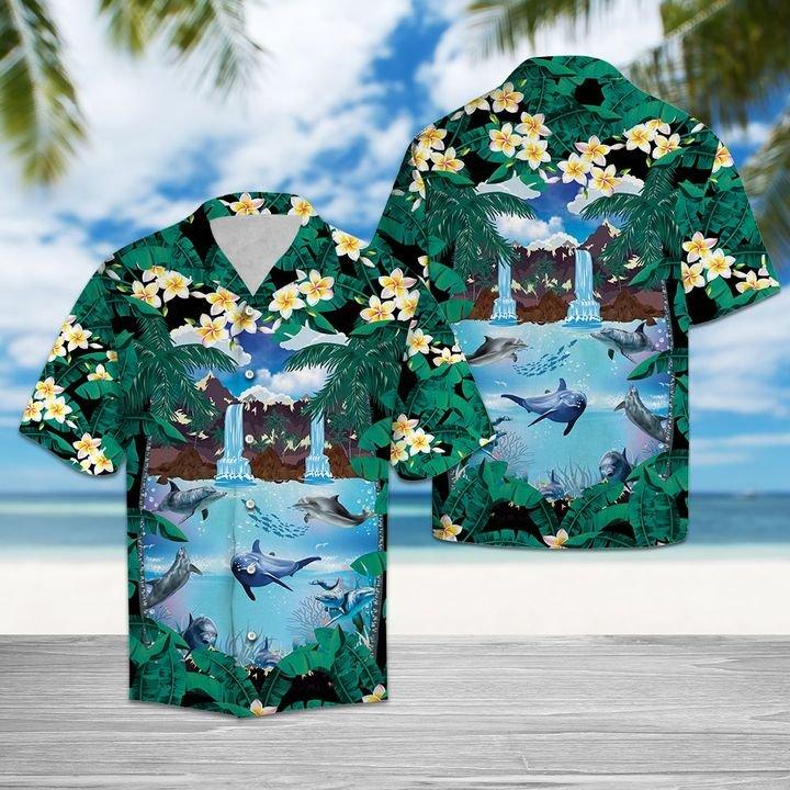 Awesome Dolphin Hawaiian Shirt | For Men &amp;amp; Women | Adult | Hw8009