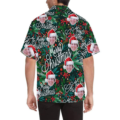 Custom Face Christmas Men's All Over The Print Hawaiian Shirt