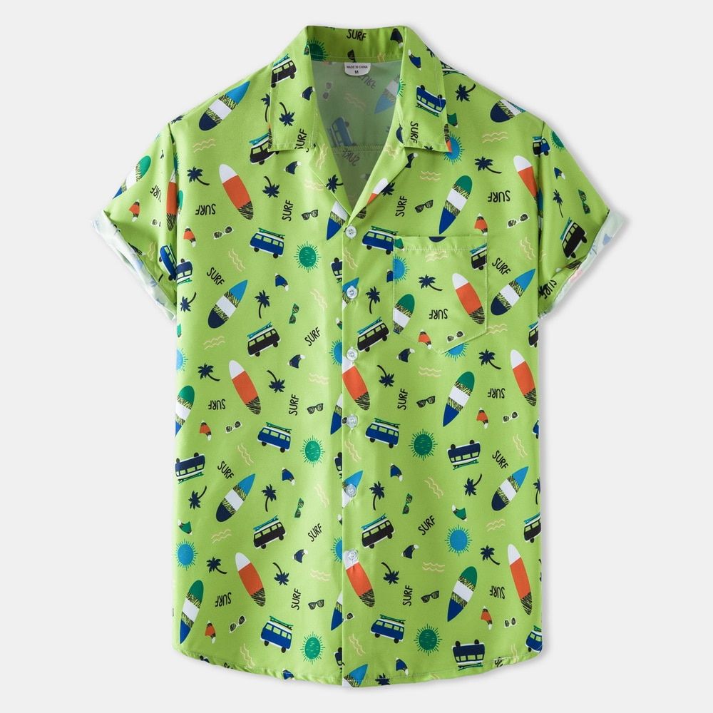 Holiday Party   Green Unique Design Unisex Hawaiian Shirt For Men And Women Dhc17064151