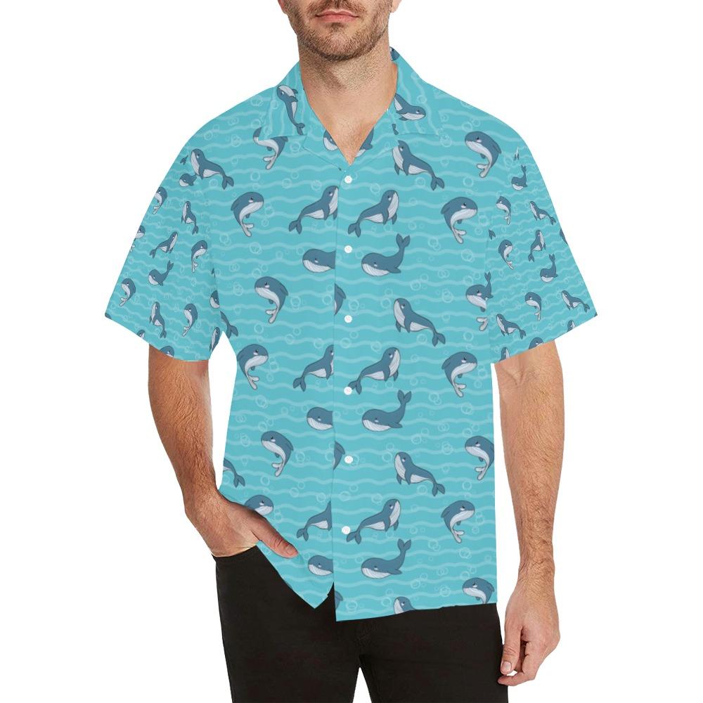 Whale Print Design Hawaiian Shirt