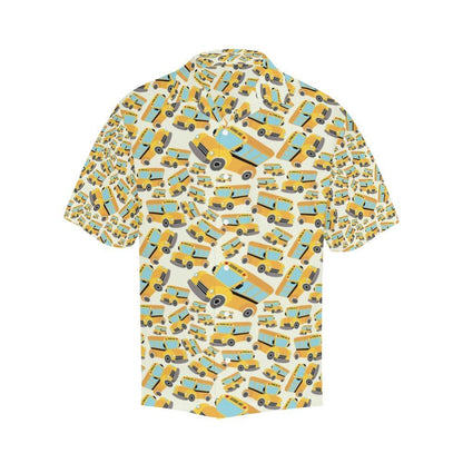 School Bus Print Design Hawaiian Shirt