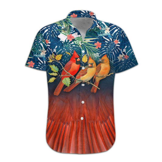  3D Cardinal Bird Hawaii Shirt