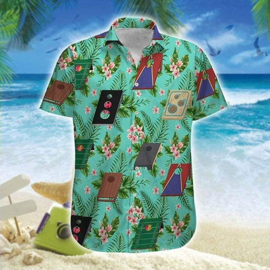 Hawaiian Aloha Shirts Cornhole Hawaii Tropical