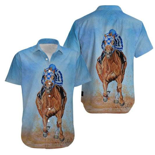 Secretariat Horse Racing King Hawaiian Aloha Shirts #KV