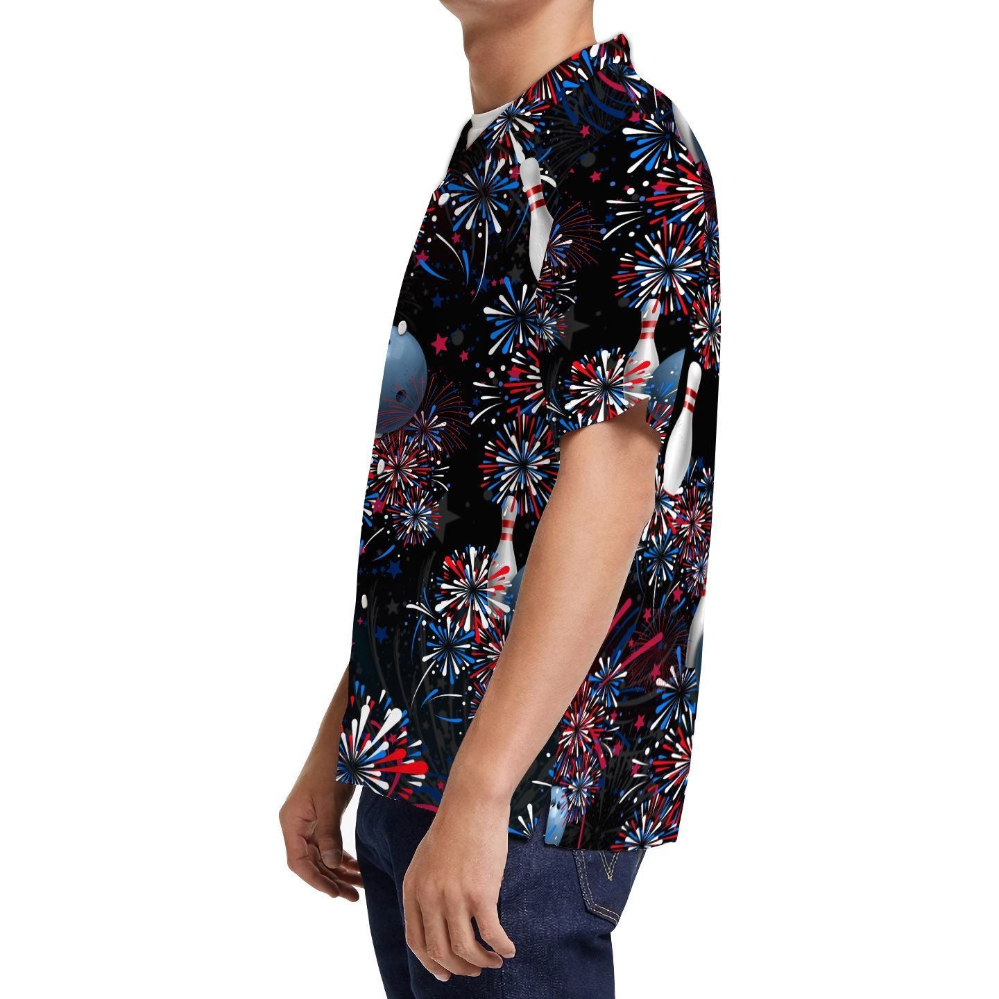 Bowling American Independence Day 4th Of July Fireworks Men Hawaiian Shirt, Summer Shirt, Beach Shirts