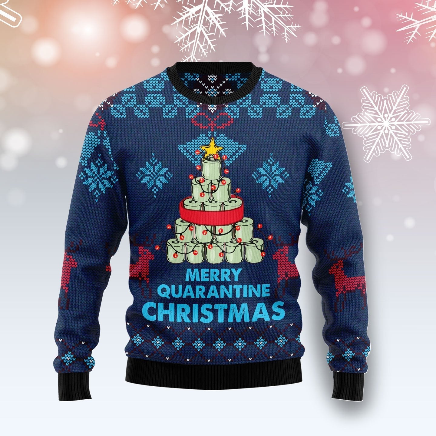 Merry Quarantine Christmas Ugly Christmas Sweater 