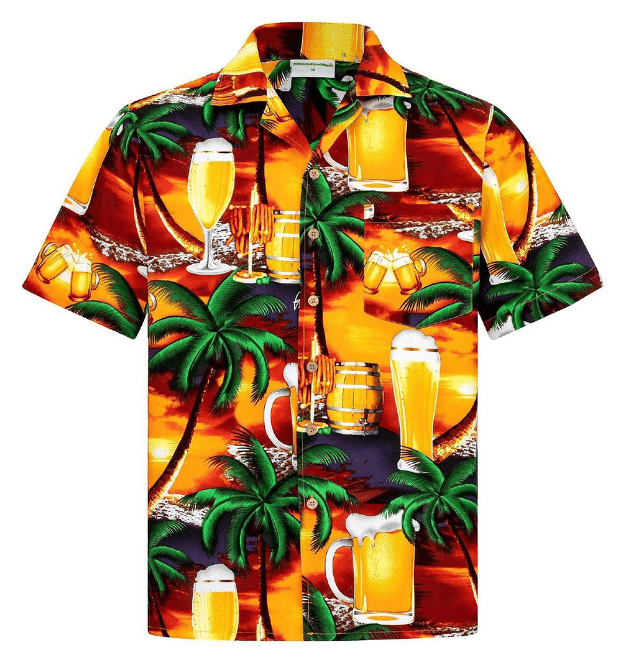 Hawaiian Aloha Shirts Beer In Paradise