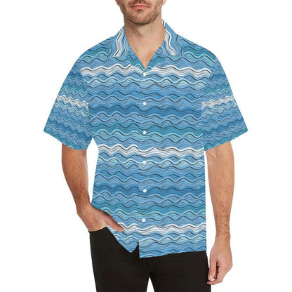 Wave Print Design Hawaiian Shirt