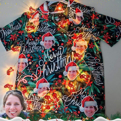 Custom Face Hawaiian Shirts Face Christmas Unisex & Teenage Hawaiian Shirt