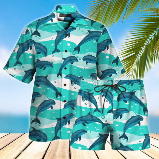 Dolphin Hawaiian Shirt Set | Unisex | HS1081