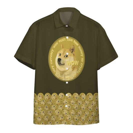  3D Lucky Dogecoin Custom Hawaii Shirt