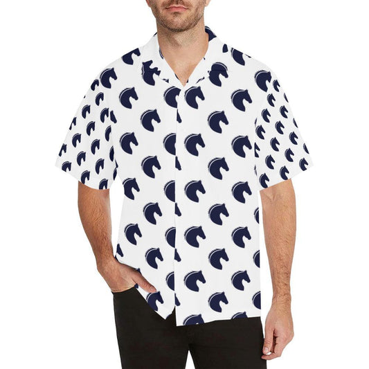 Horse Head Print Design Hawaiian Shirt