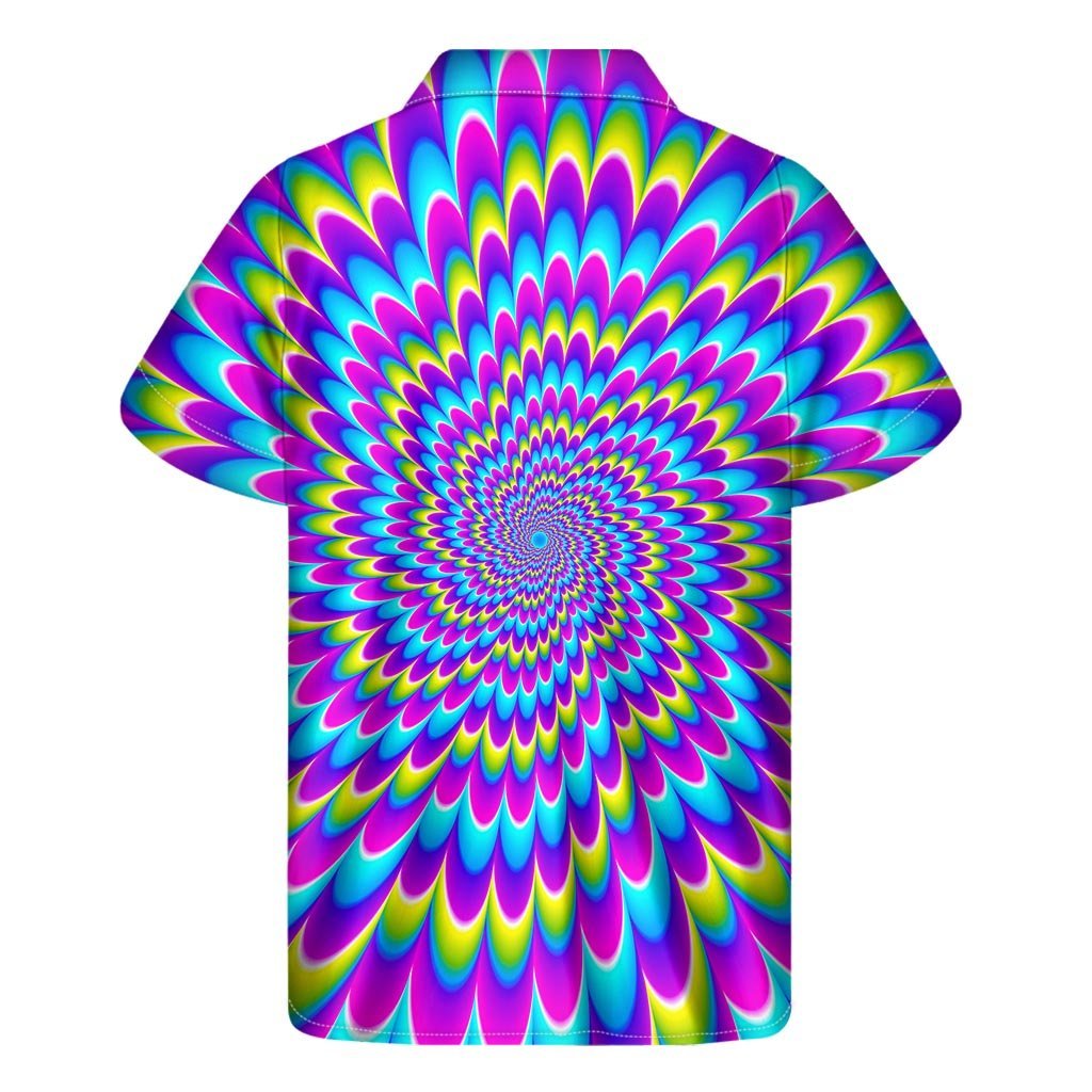 Abstract Dizzy Moving Optical Illusion Mens Short Sleeve Shirt Hawaiian