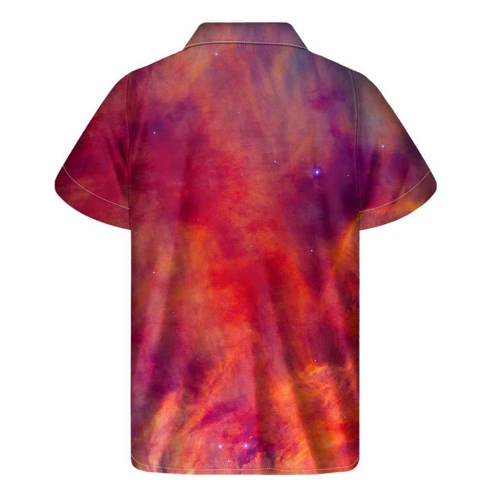 Abstract Nebula Cloud Galaxy Space Print Mens Short Sleeve Shirt Hawaiian