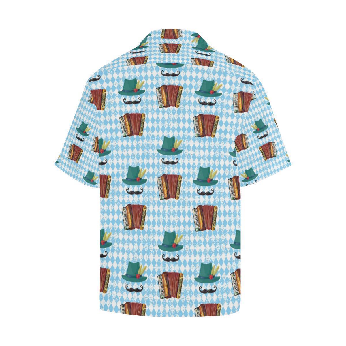 Accordion Mustache Pattern Print Design Hawaiian Shirt