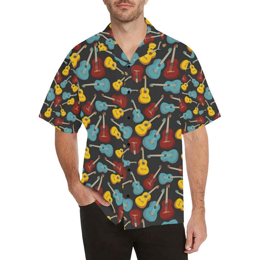 Acoustic Guitar Pattern Print Design Hawaiian Shirt