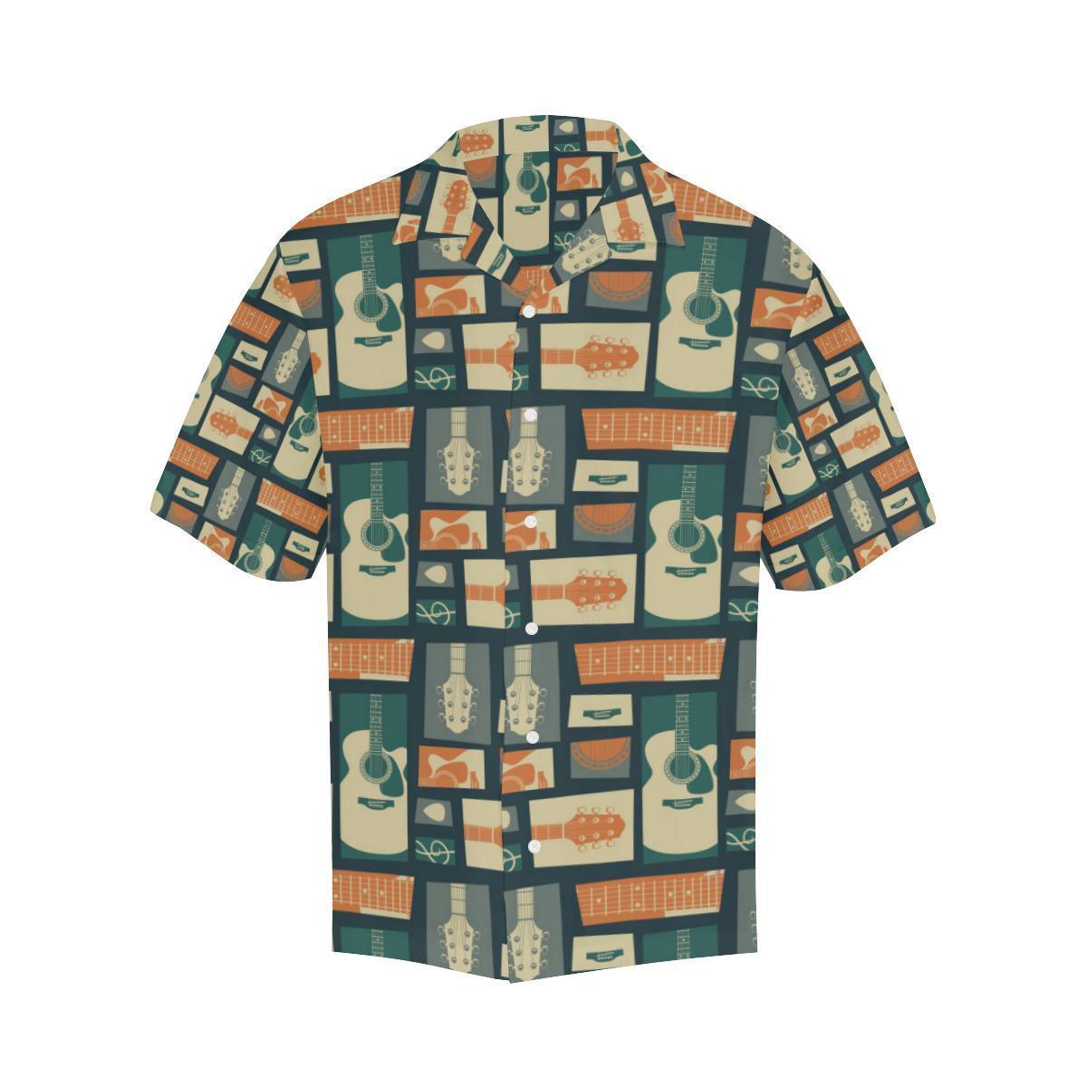 Acoustic Guitar Pattern Print Design Hawaiian Shirt