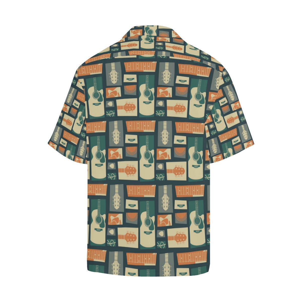 Acoustic Guitar Pattern Print Design Hawaiian Shirt