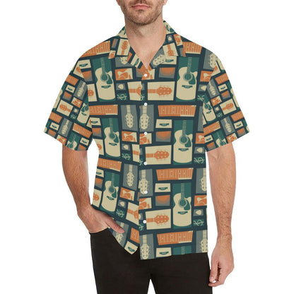 Acoustic Guitar Pattern Print Design Hawaiian Shirt