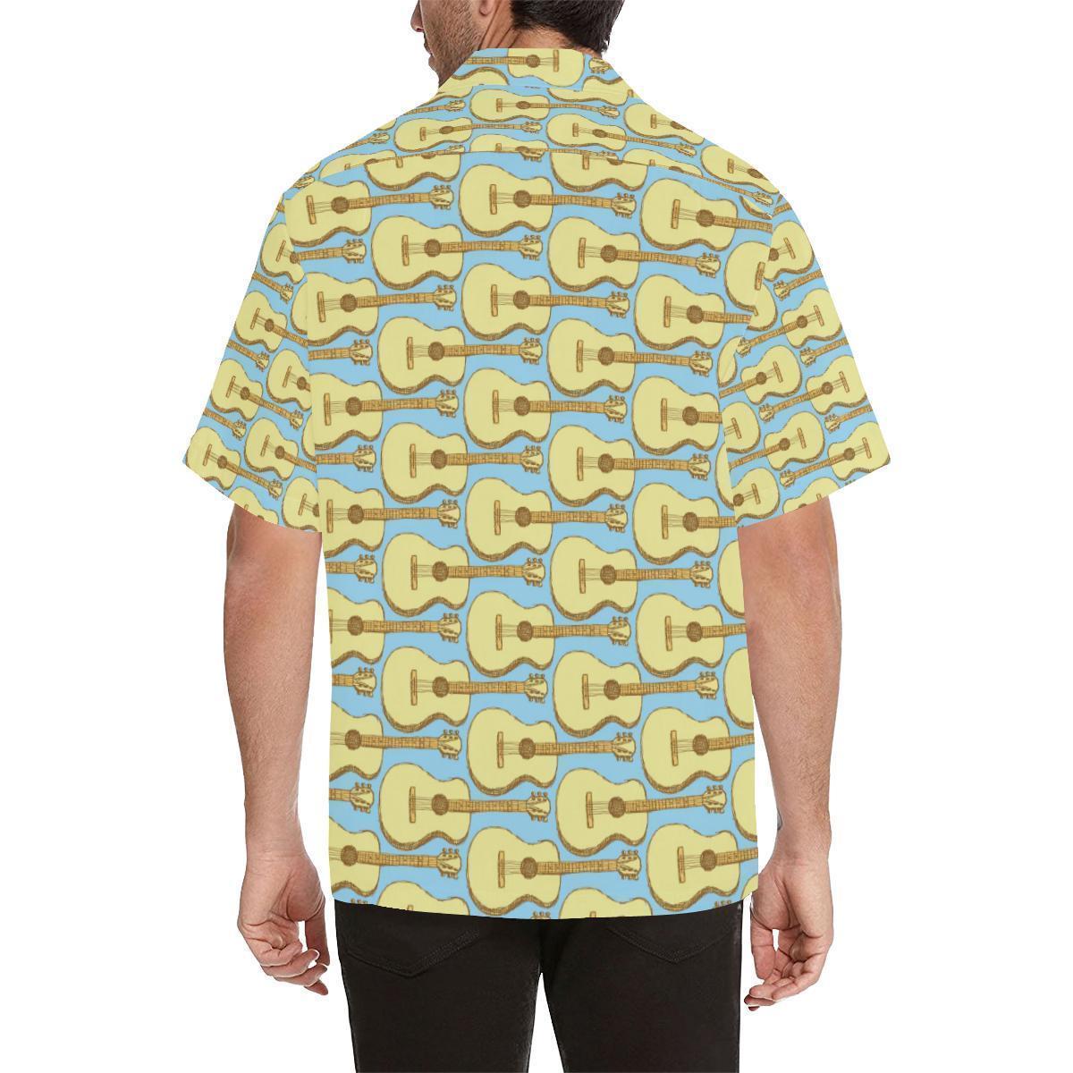 Acoustic Guitar Pattern Print Design Hawaiian Shirt