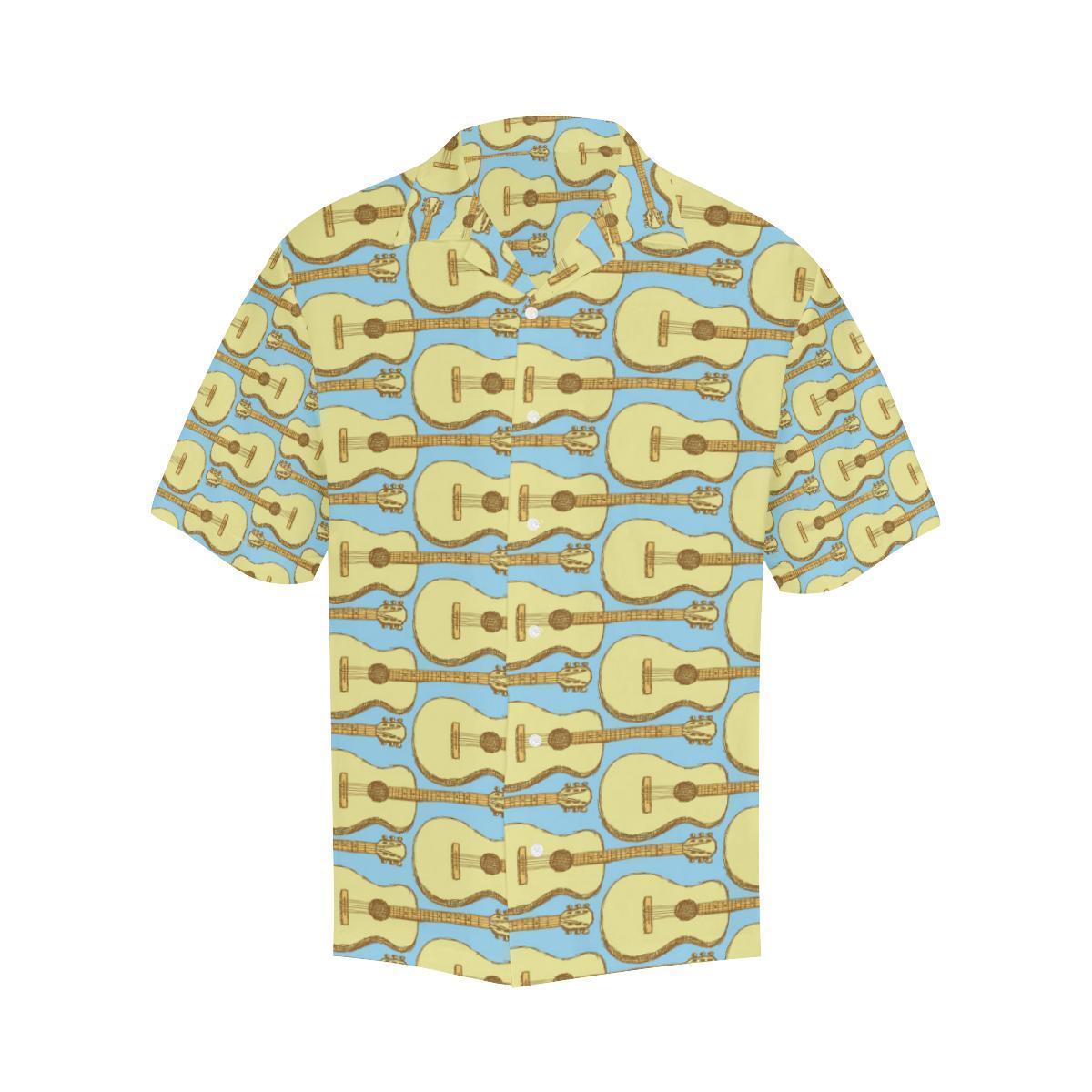 Acoustic Guitar Pattern Print Design Hawaiian Shirt