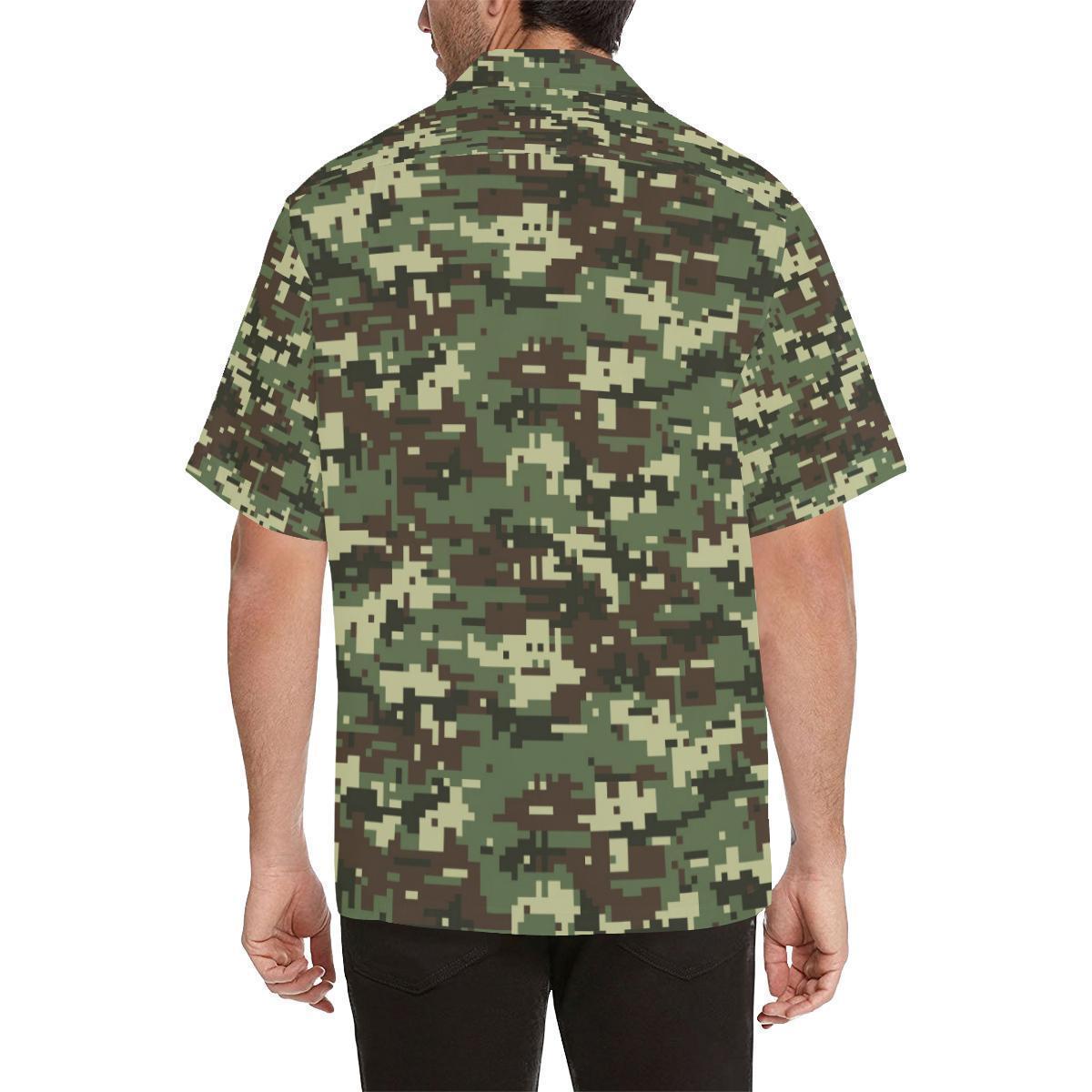 Acu Digital Army Camouflage Hawaiian Shirt