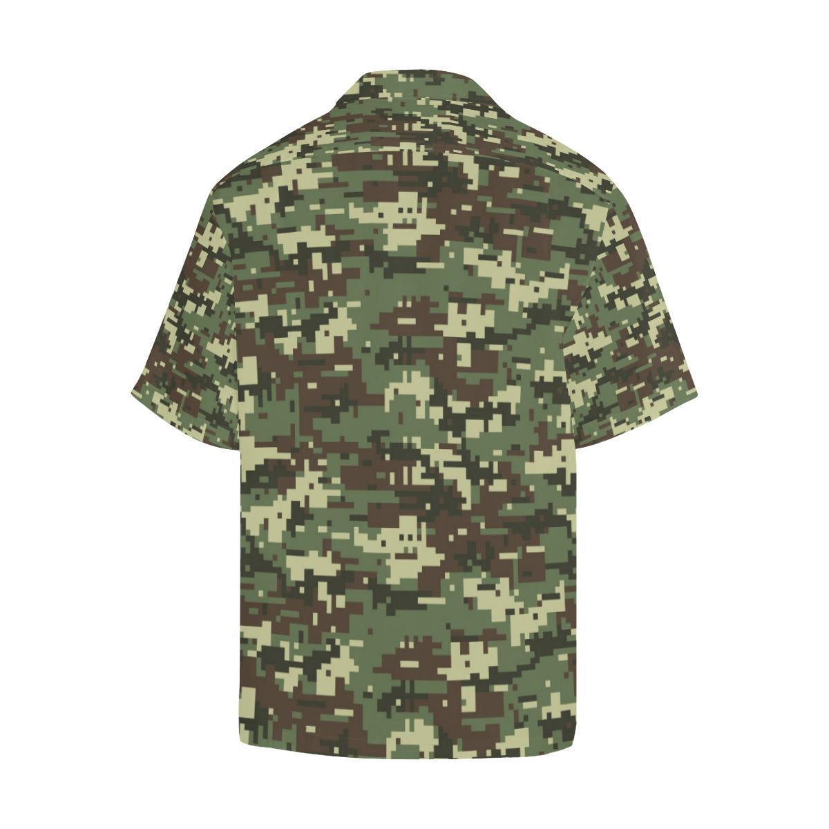 Acu Digital Army Camouflage Hawaiian Shirt