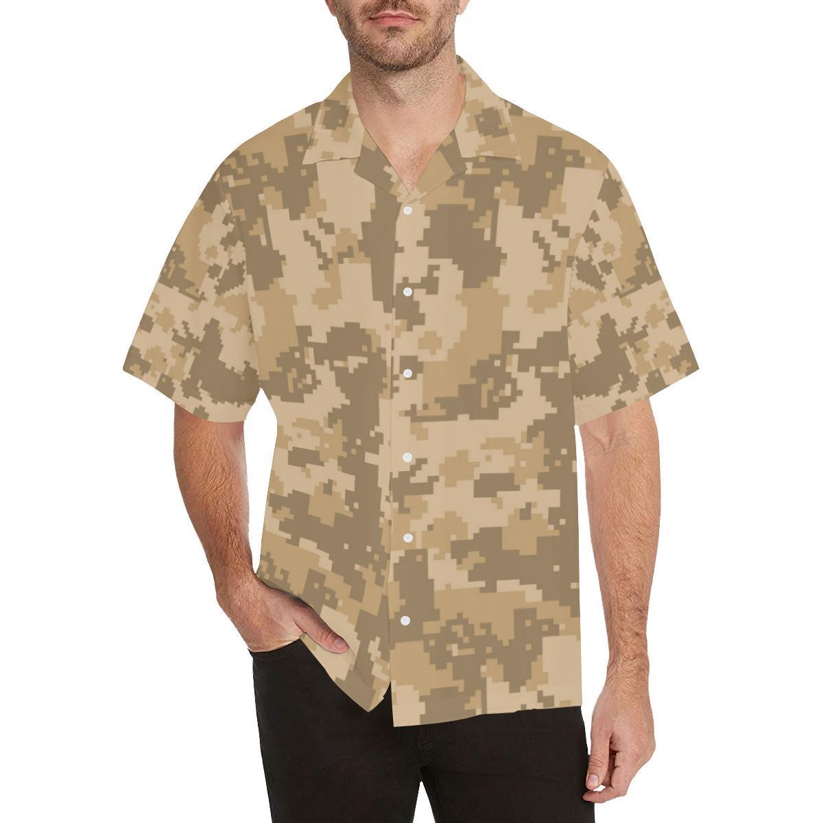 Acu Digital Desert Camouflage Hawaiian Shirt