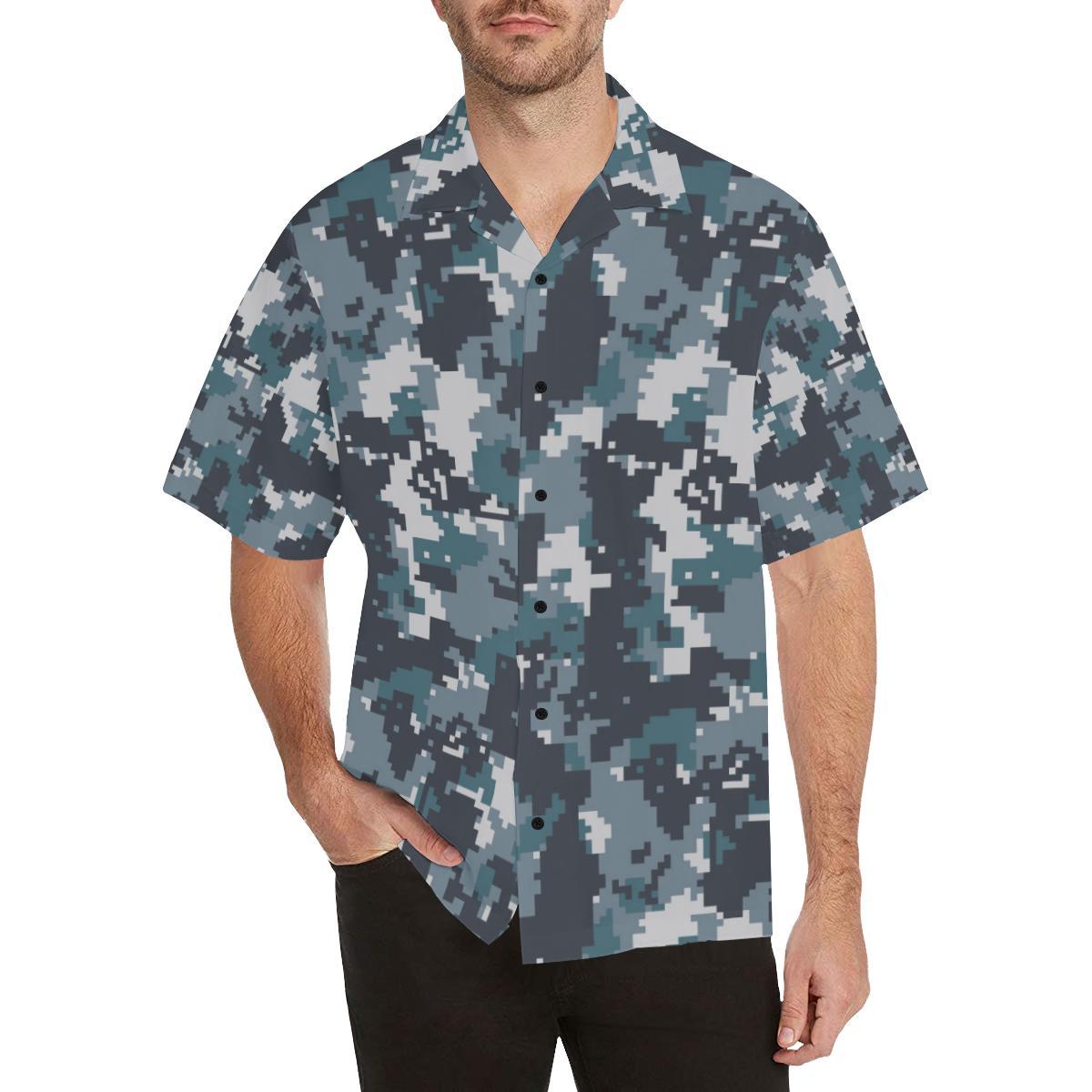 Acu Digital Urban Camouflage Hawaiian Shirt