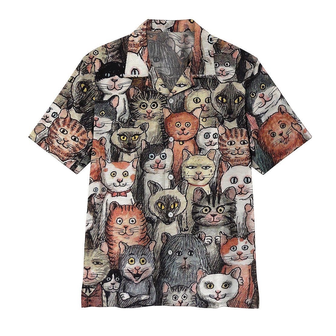 3D Lots Of Dark Cats Hawaii T-Shirt