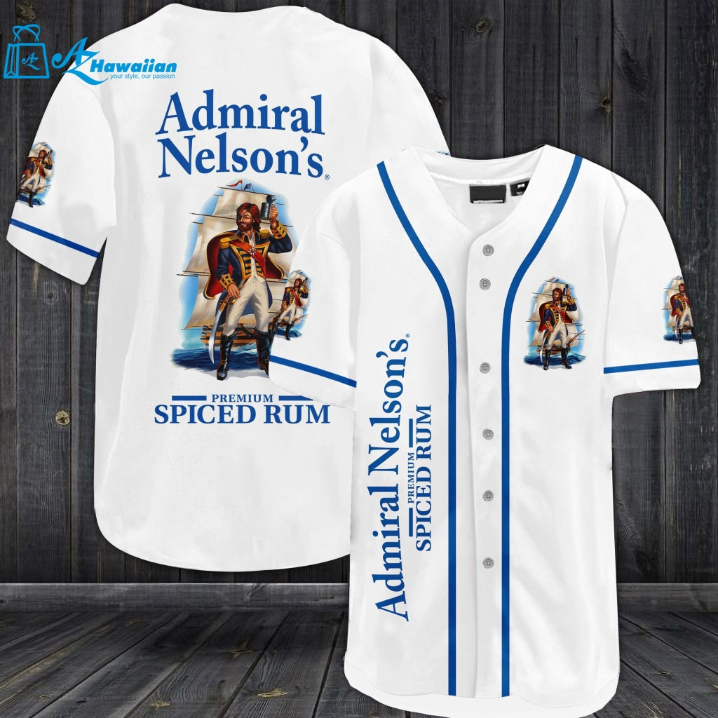 Admiral Nelson's Spiced Rum All Over Print Unisex Baseball Jersey 