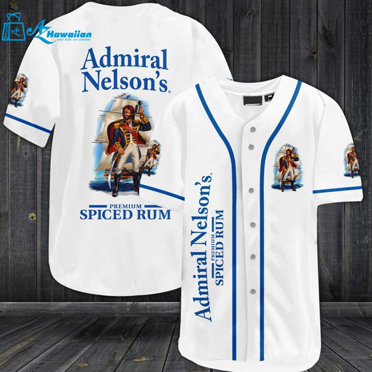 Admiral Nelson's Spiced Rum All Over Print Unisex Baseball Jersey 