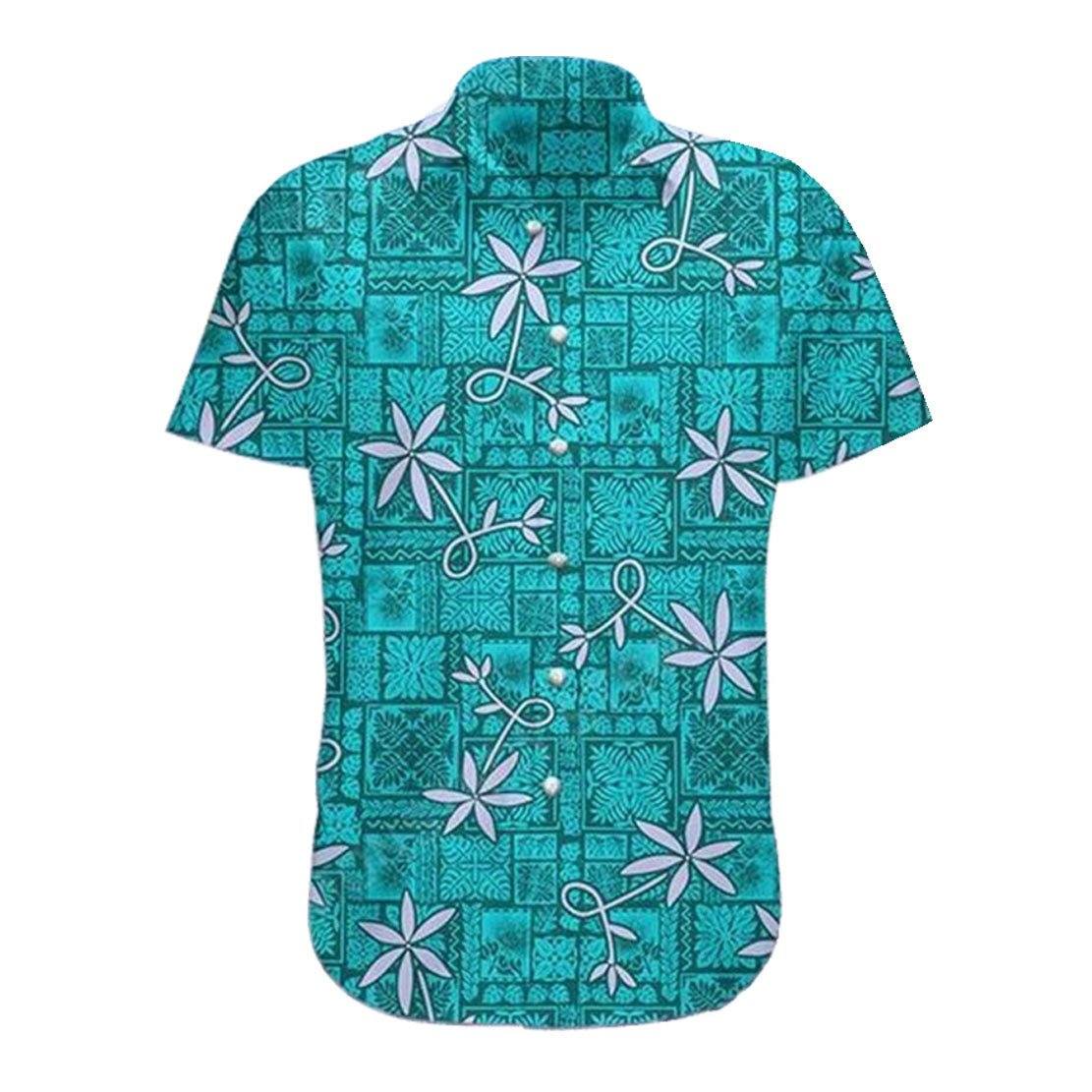 3D Elv Prl Blue Hawaii Shirt