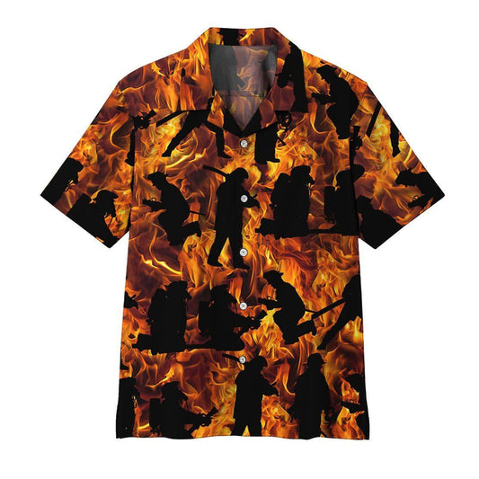  3D Fire Fighter Hawaii Shirt