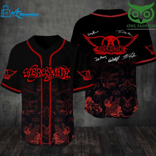 Aerosmith Baseball Jersey Shirt