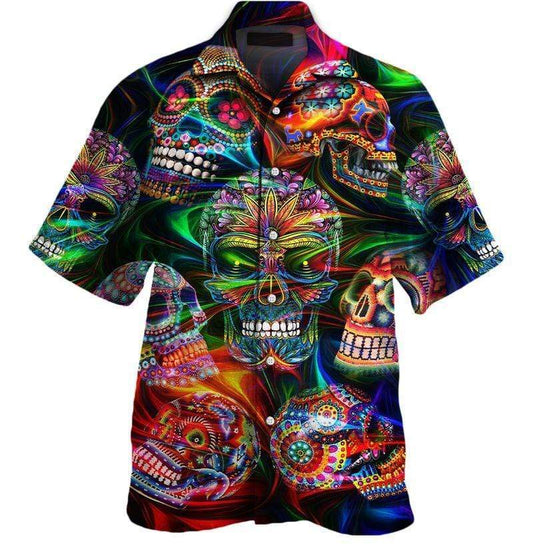 Hawaiian Aloha Shirts Amazing Sugar Skull