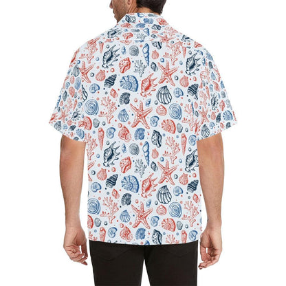Seashell Print Design Hawaiian Shirt