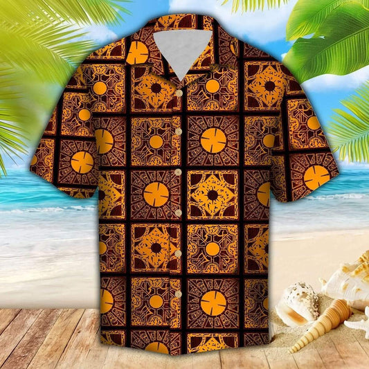 Brown Lemar Pattern Unisex Hawaiian Shirts