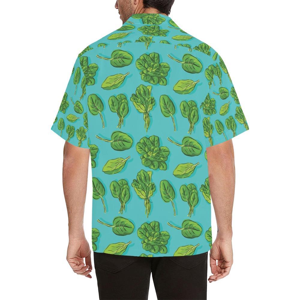 Spinach Print Design Hawaiian Shirt