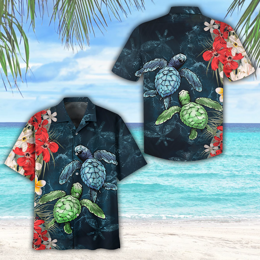 Turtle Hawaiian Shirt Short