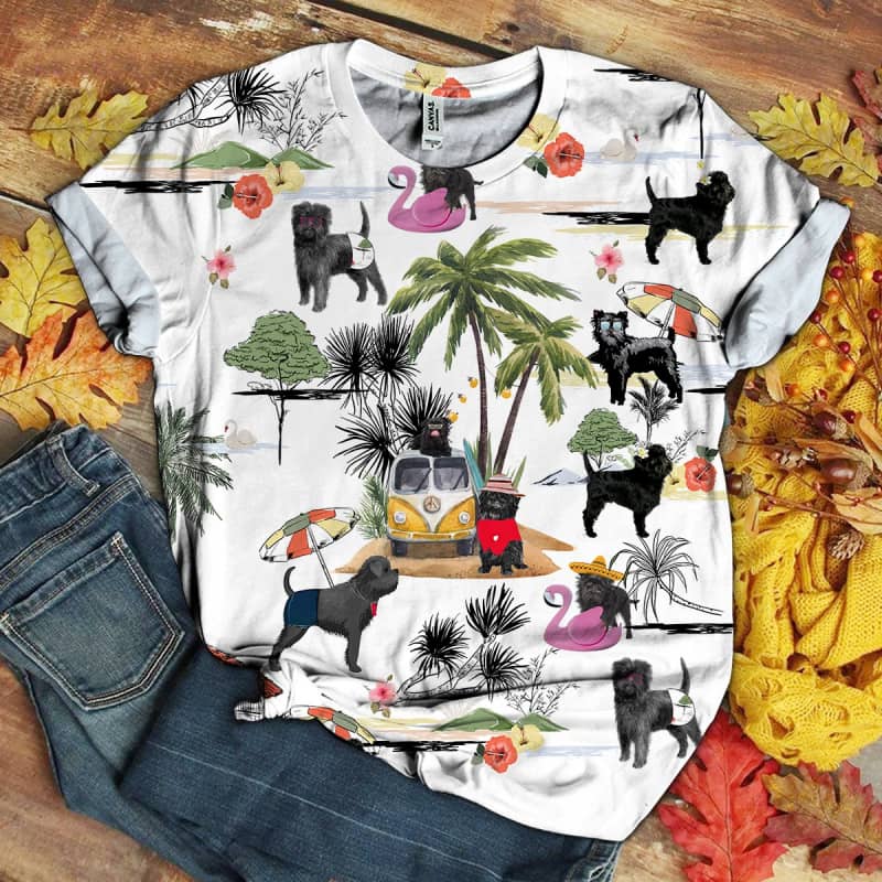 Affenpinscher Hawaii Beach Retro Hawaiian Shirt