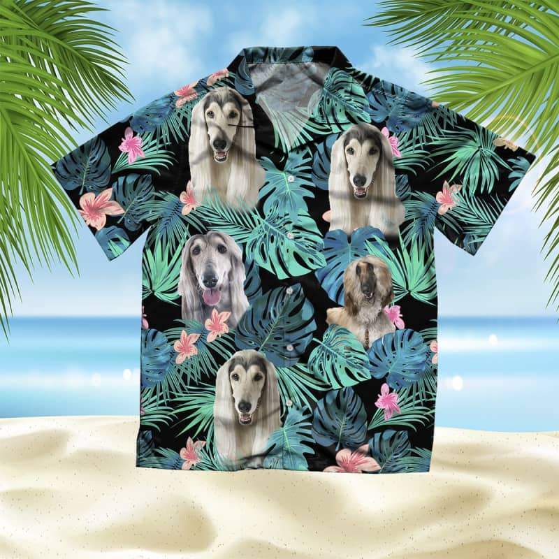 Afghan Hound - Summer Leaves Hawaiian Shirt